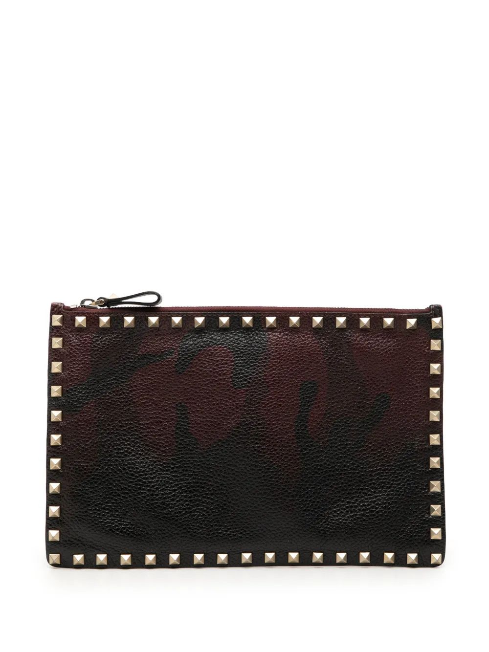 Valentino Garavani Pre-Owned Clutch Rockstud in pelle d'agnello pieno fiore 2000-2017 - Rosso