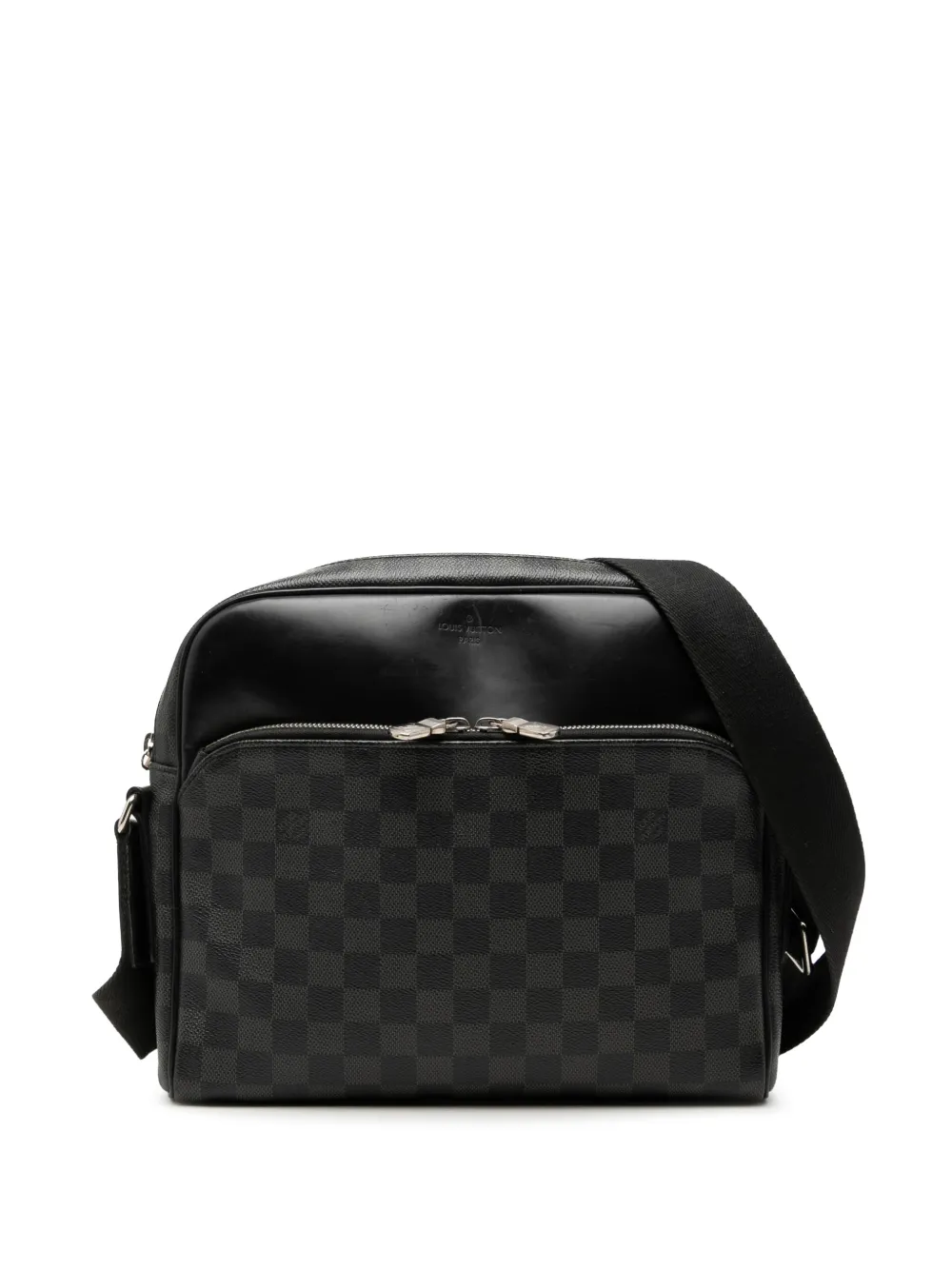 Louis Vuitton Pre-Owned 2017 Damier Graphite Dayton Reporter MM Umhängetasche - Schwarz