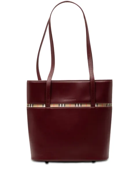 Burberry Pre-Owned 2000-2017 House Check Trimmed Leather shoulder bag