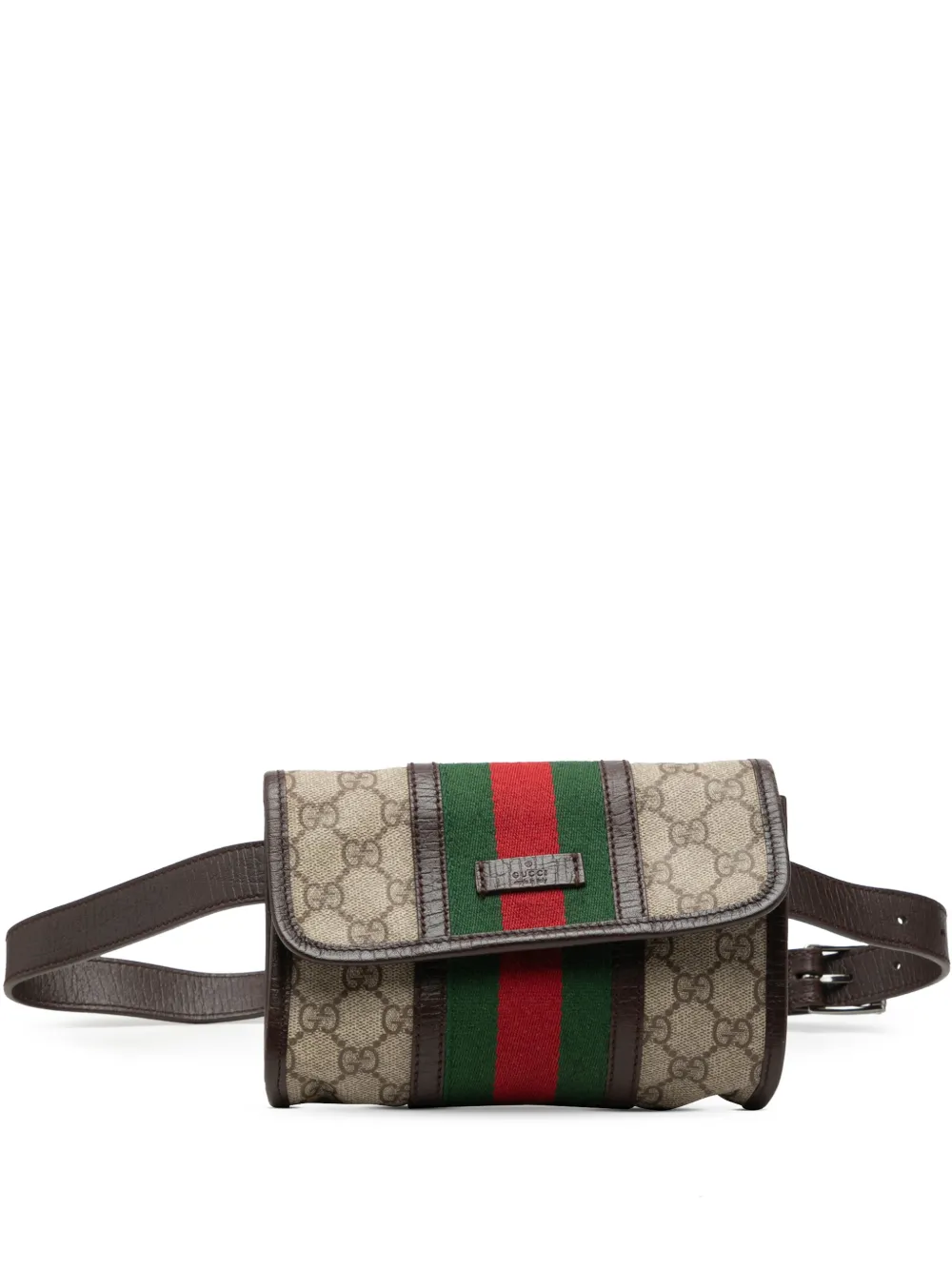 Gucci Pre-Owned Marsupio in tessuto GG Supreme con decorazione Web 2000-2015 - Toni neutri