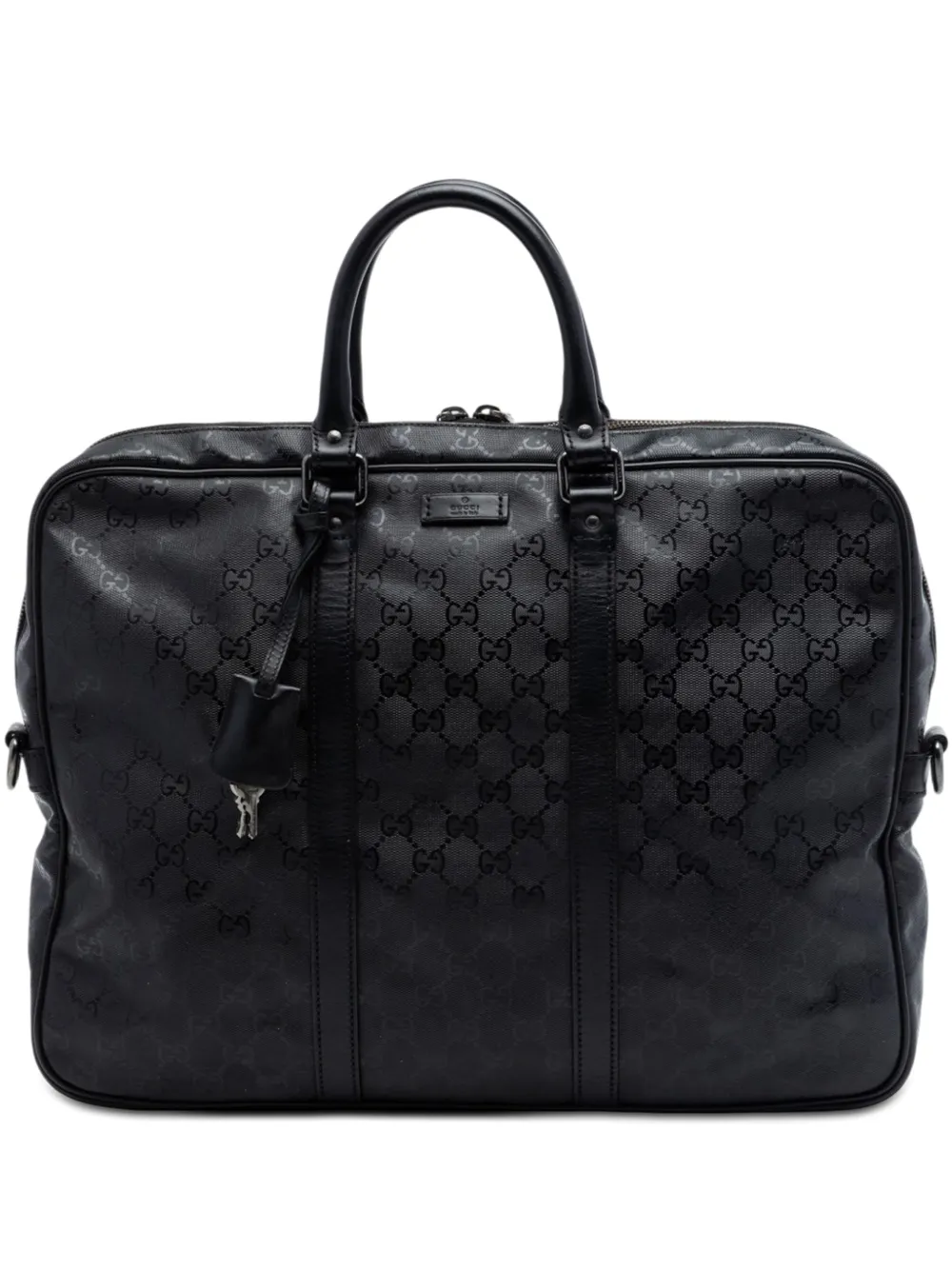 Gucci Pre-Owned 2016-2026 GG Imprime business bag - Black