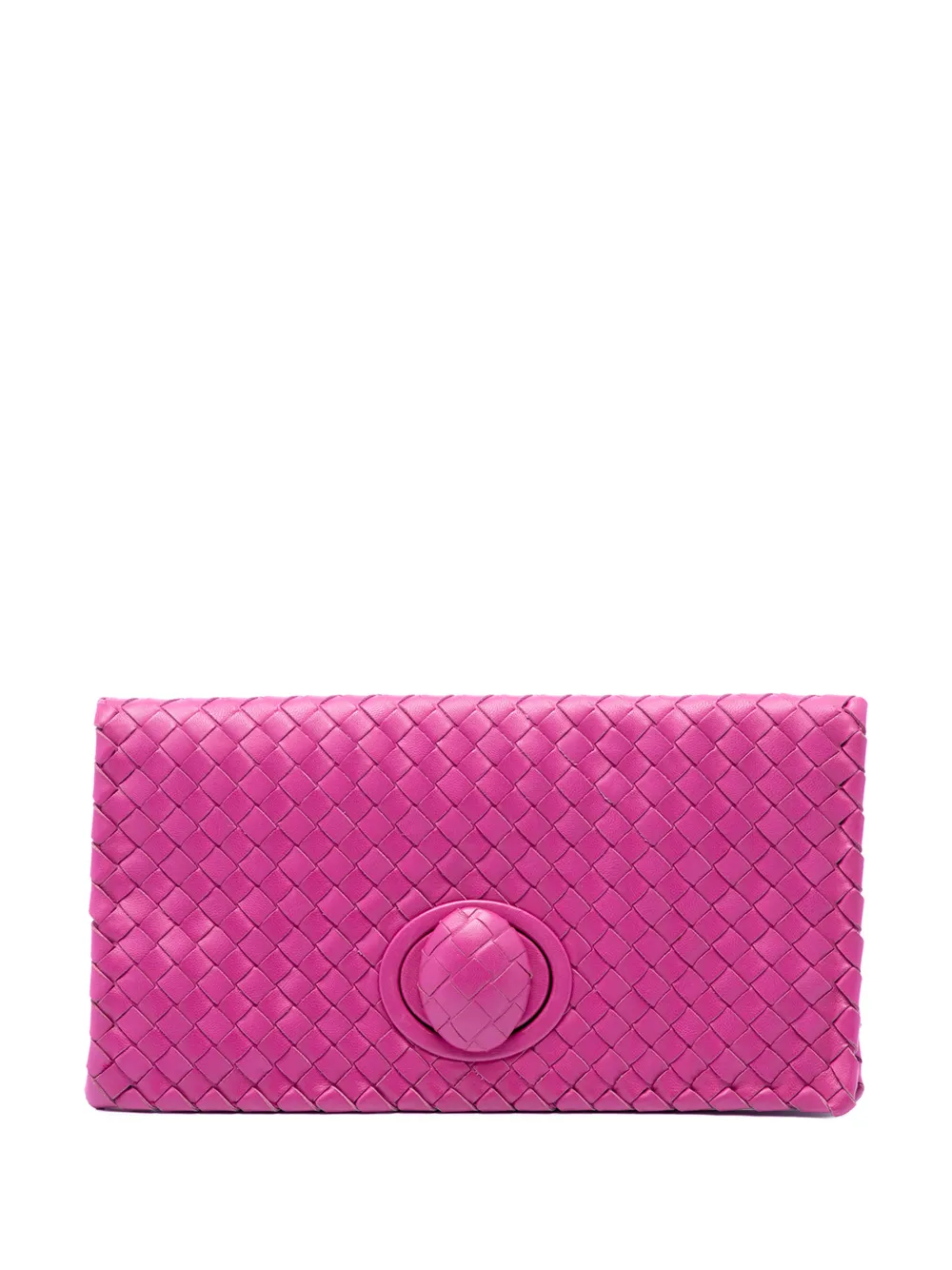 Bottega Veneta Pre-Owned Clutch Intrecciato in nappa con chiusura a girello 2011 - Rosa