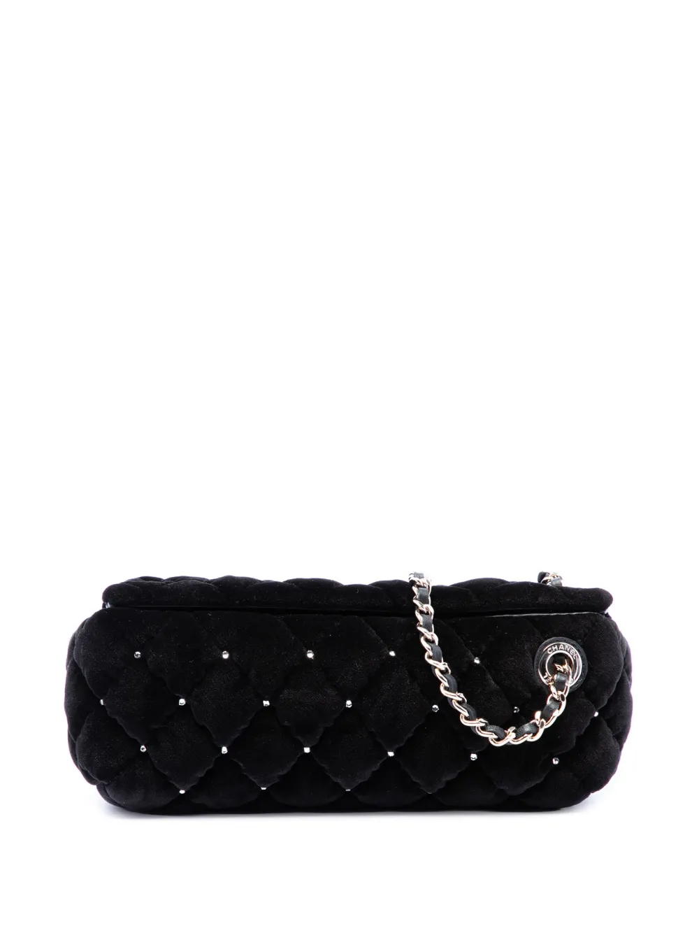 CHANEL Pre-Owned Clutch CC trapuntata con cristalli 2021-2026 - Nero