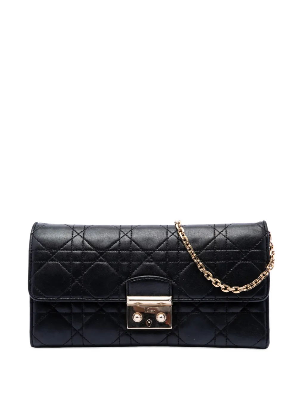 Christian Dior Pre-Owned 2015 Miss Dior Promenade Portemonnaie mit Kettenriemen - Schwarz