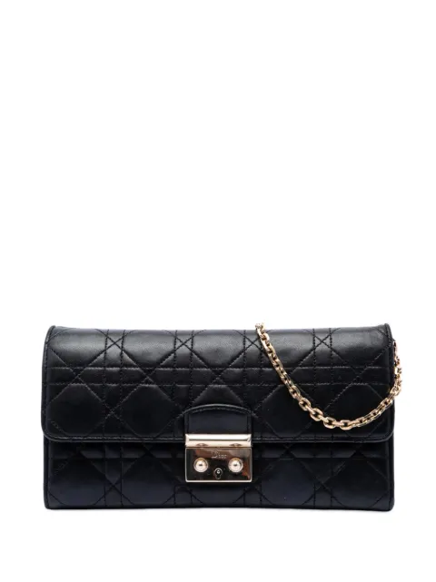 Christian Dior Pre-Owned 2015 Lambskin Cannage Miss Dior Promenade Wallet on Chain crossbody bag