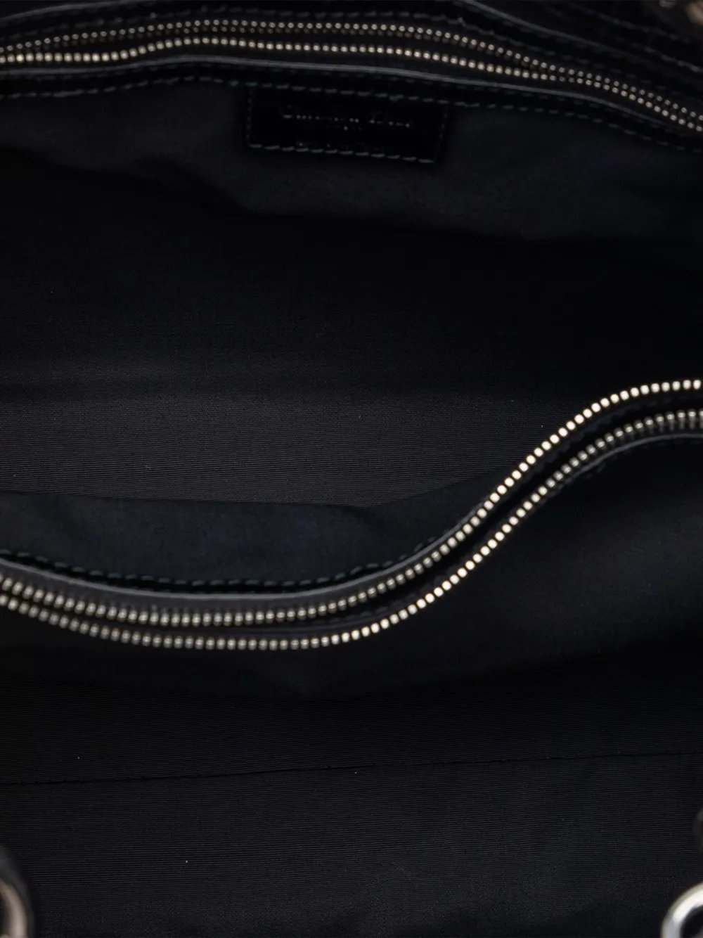 Dior Pre-owned 2010 Large Patent Cannage Lady Dior Soft Shopping Tote Bag in Black, view 5