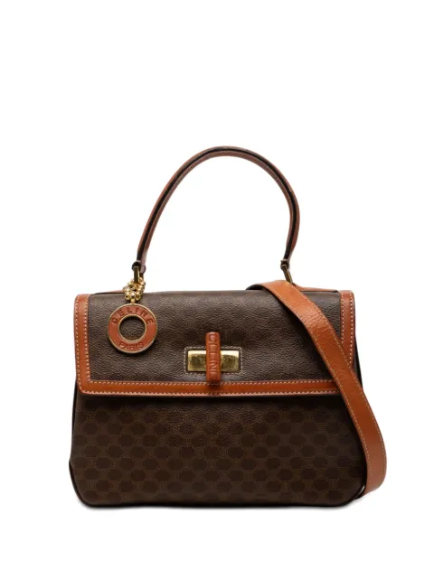 Celine Pre-Owned bolsa satchel Macadam de lona revestida 1995