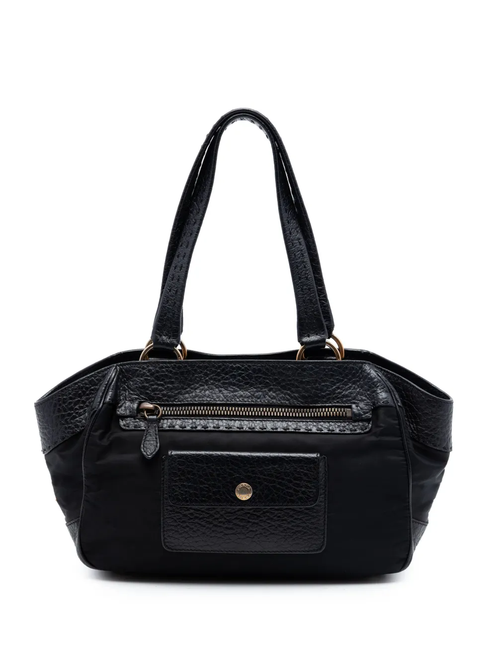Prada Pre-Owned 2010-2026 Berlino Trimmed Tessuto shoulder bag - Nero