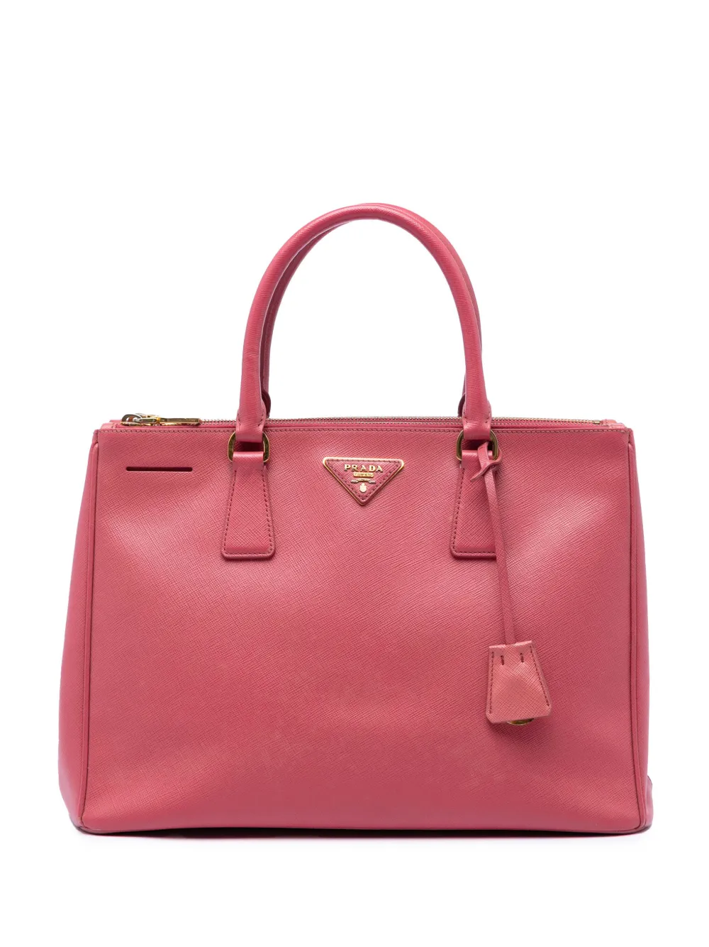Prada Pre-Owned Borsa tote Galleria grande in pelle Saffiano Lux con doppia zip 2010-2026 - Rosa
