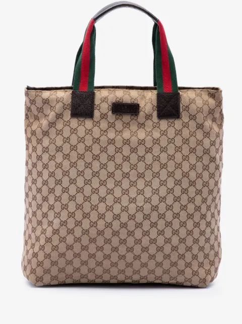 Gucci Pre-Owned 2016-2026 GG Canvas Web Vertical tote bag