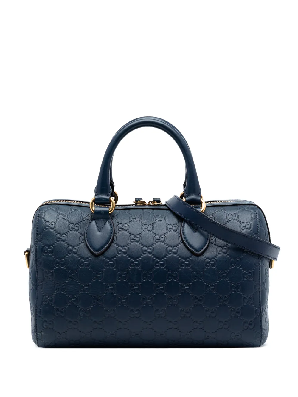 Gucci Pre-Owned Borsa a tracolla Guccissima Boston 2016-2026 - Blu