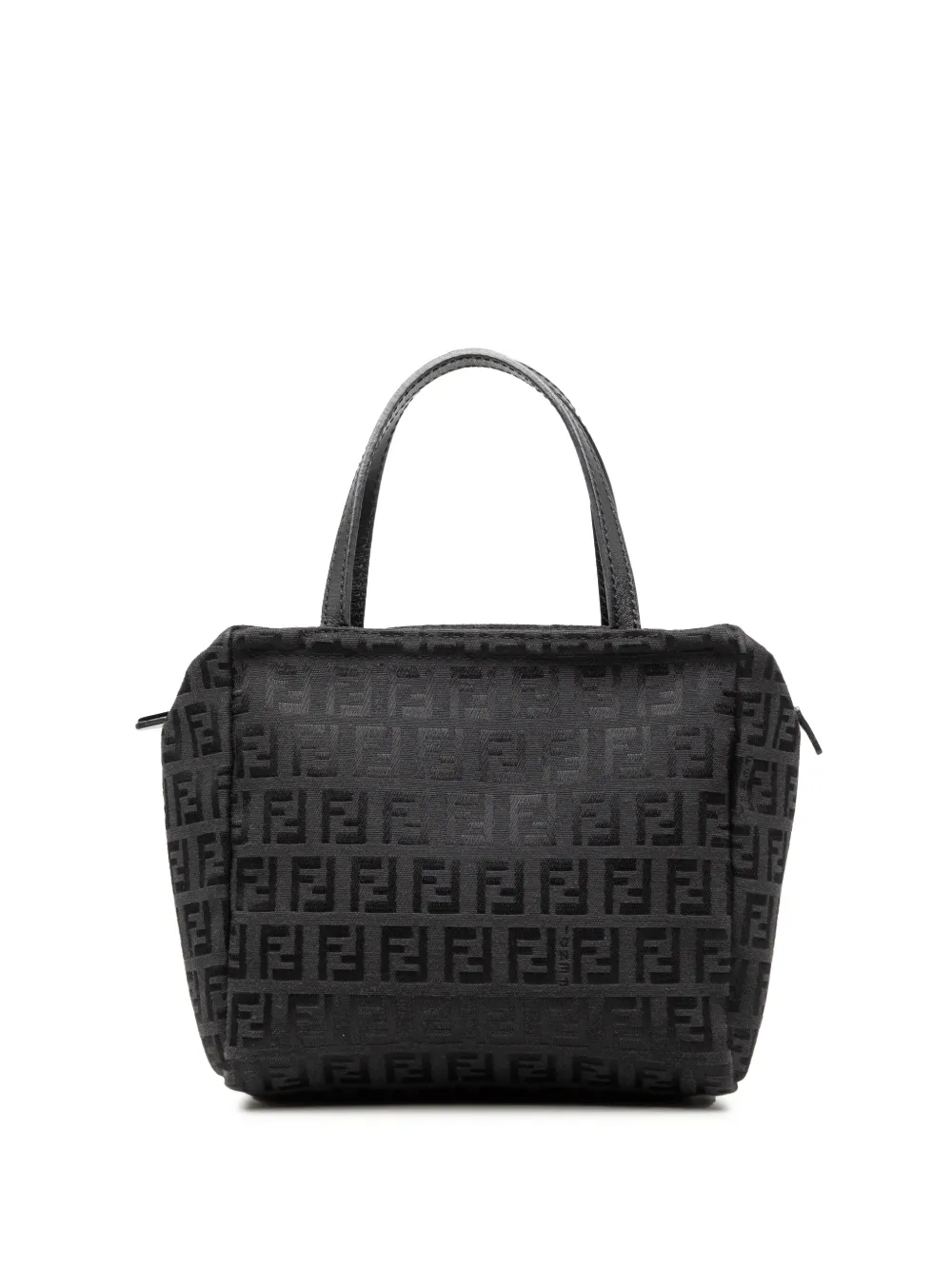 Fendi Pre-Owned Borsa a mano mini in tela con motivo Zucchino 2000-2010 - Nero
