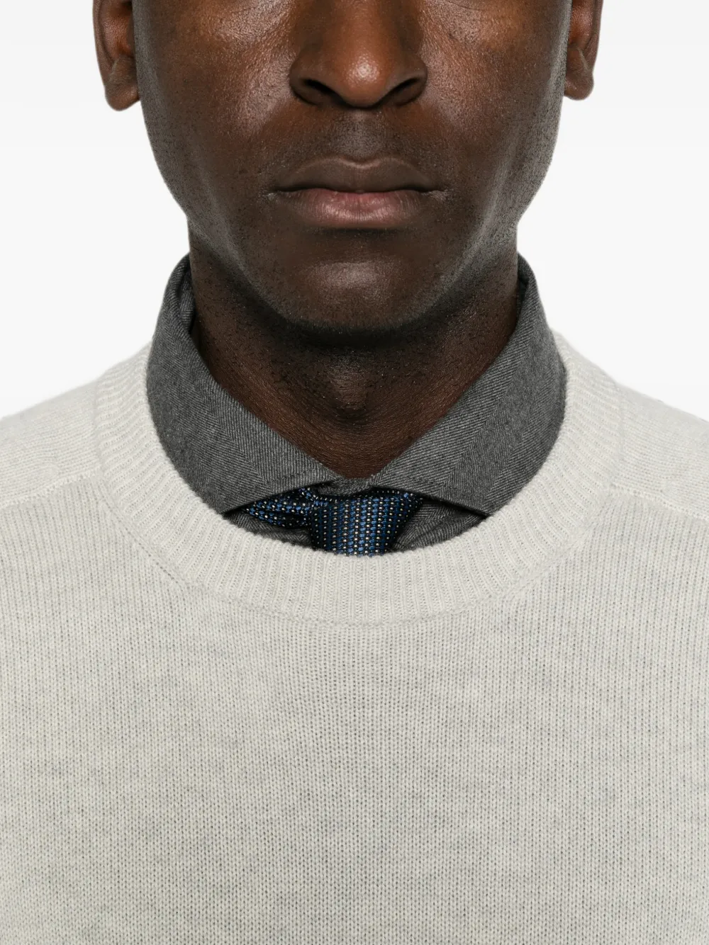 Brunello Cucinelli Sweater met elleboogpatch Grijs