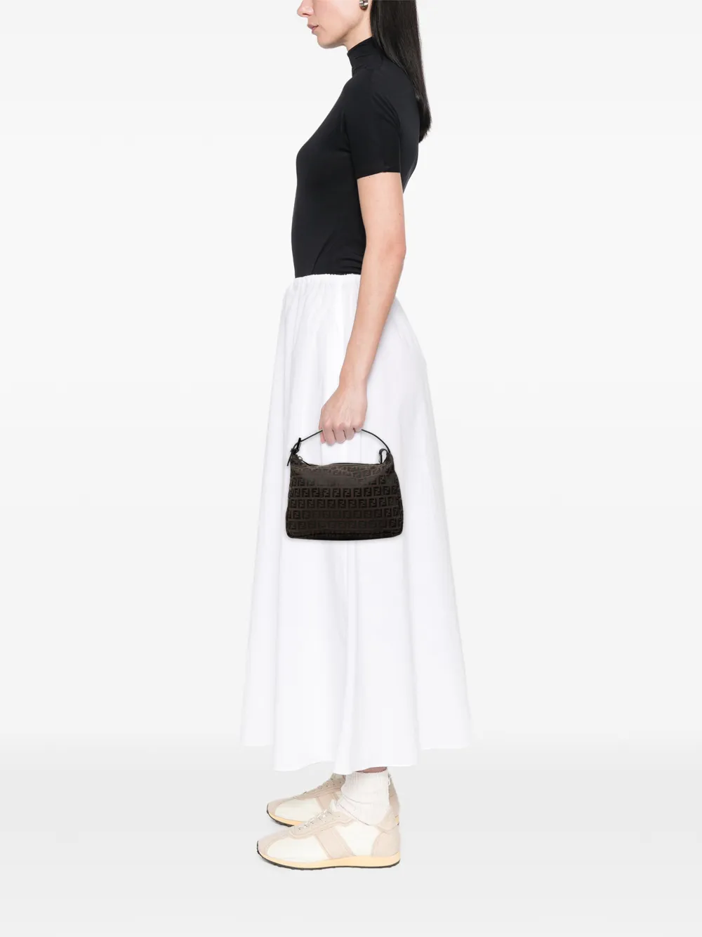 Fendi Pre-Owned 2000-2010 Zucchino Canvas Handbag | Brown | FARFETCH