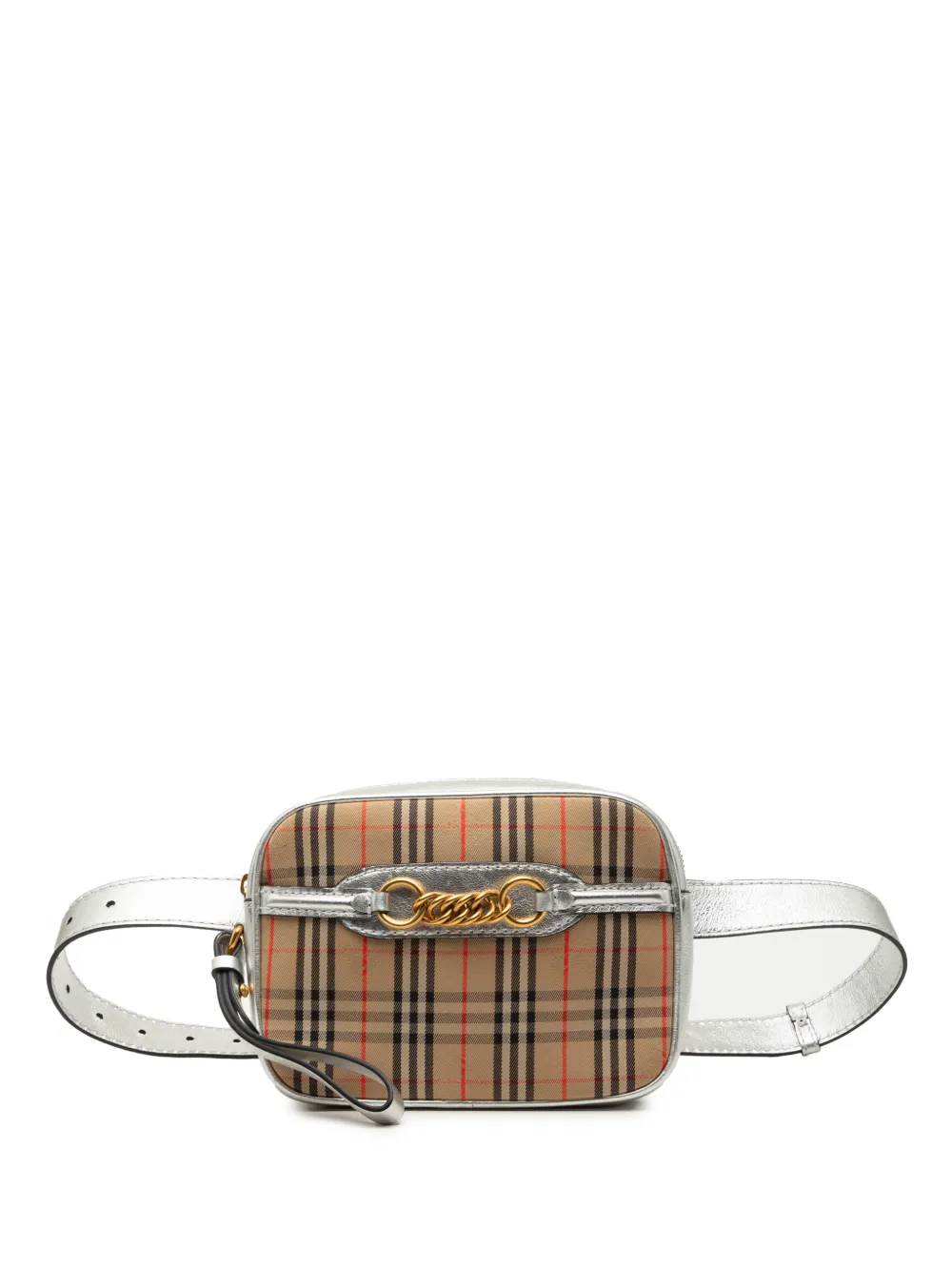 Burberry Pre-Owned 2000-2017 Haymarket Check Canvas 1983 Link belt bag - Neutrals