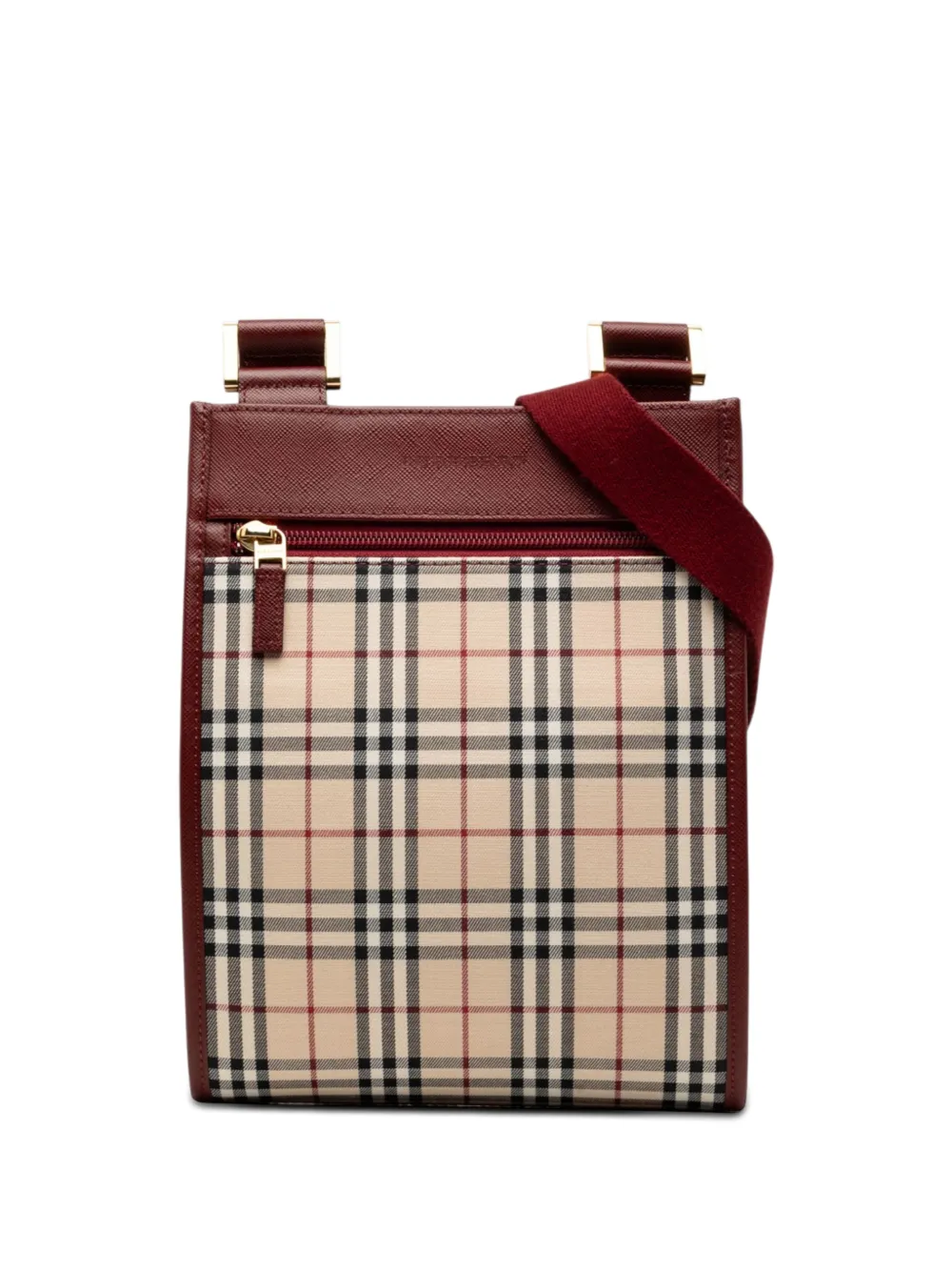 Burberry Pre-Owned Borsa a tracolla con motivo House Check in tela 2000-2017 - Rosso