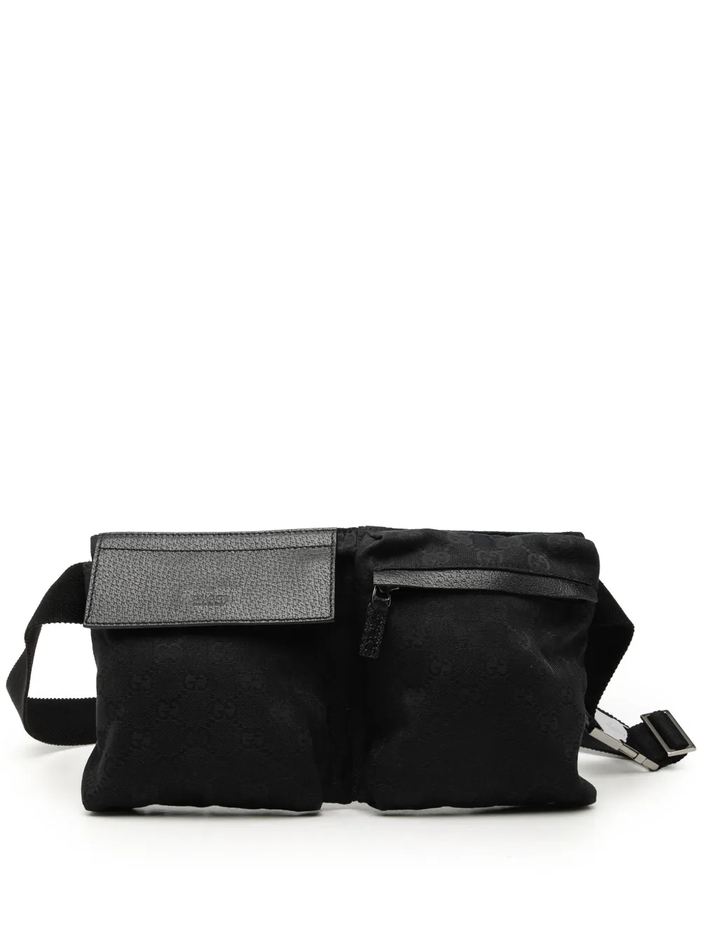Gucci Pre-Owned Marsupio Double Pocket in tela GG con tasche 2000-2015 - Nero