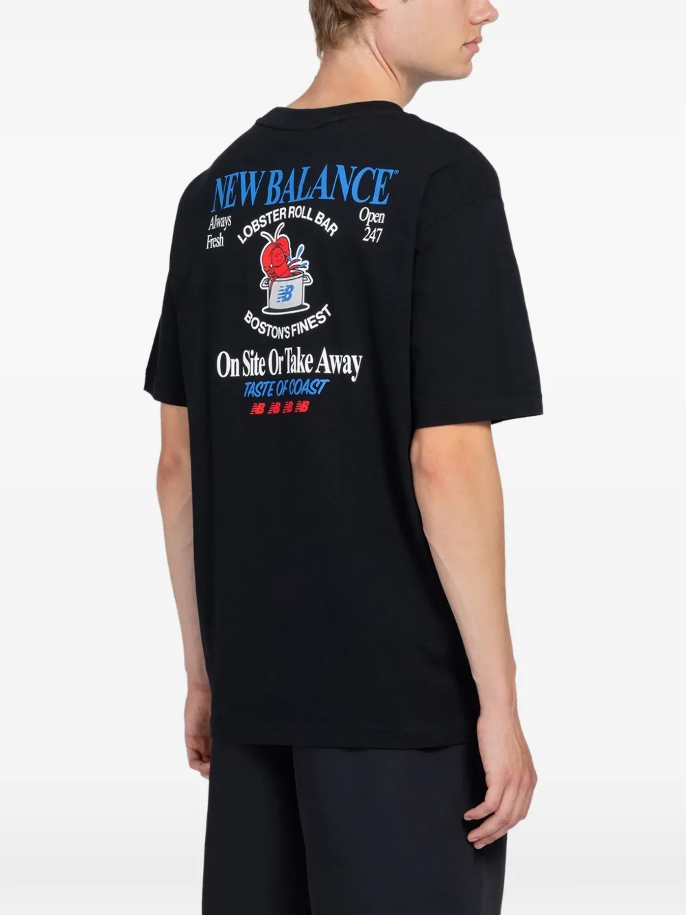 New Balance Lobster Roll katoenen T-shirt Zwart