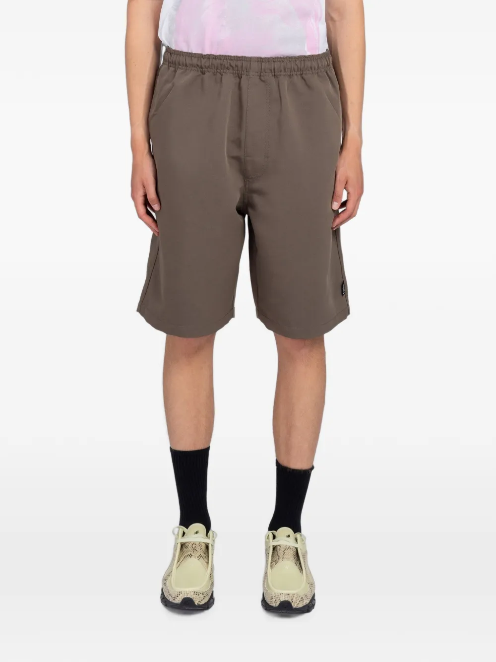 Stüssy Beach twill shorts - Marrone