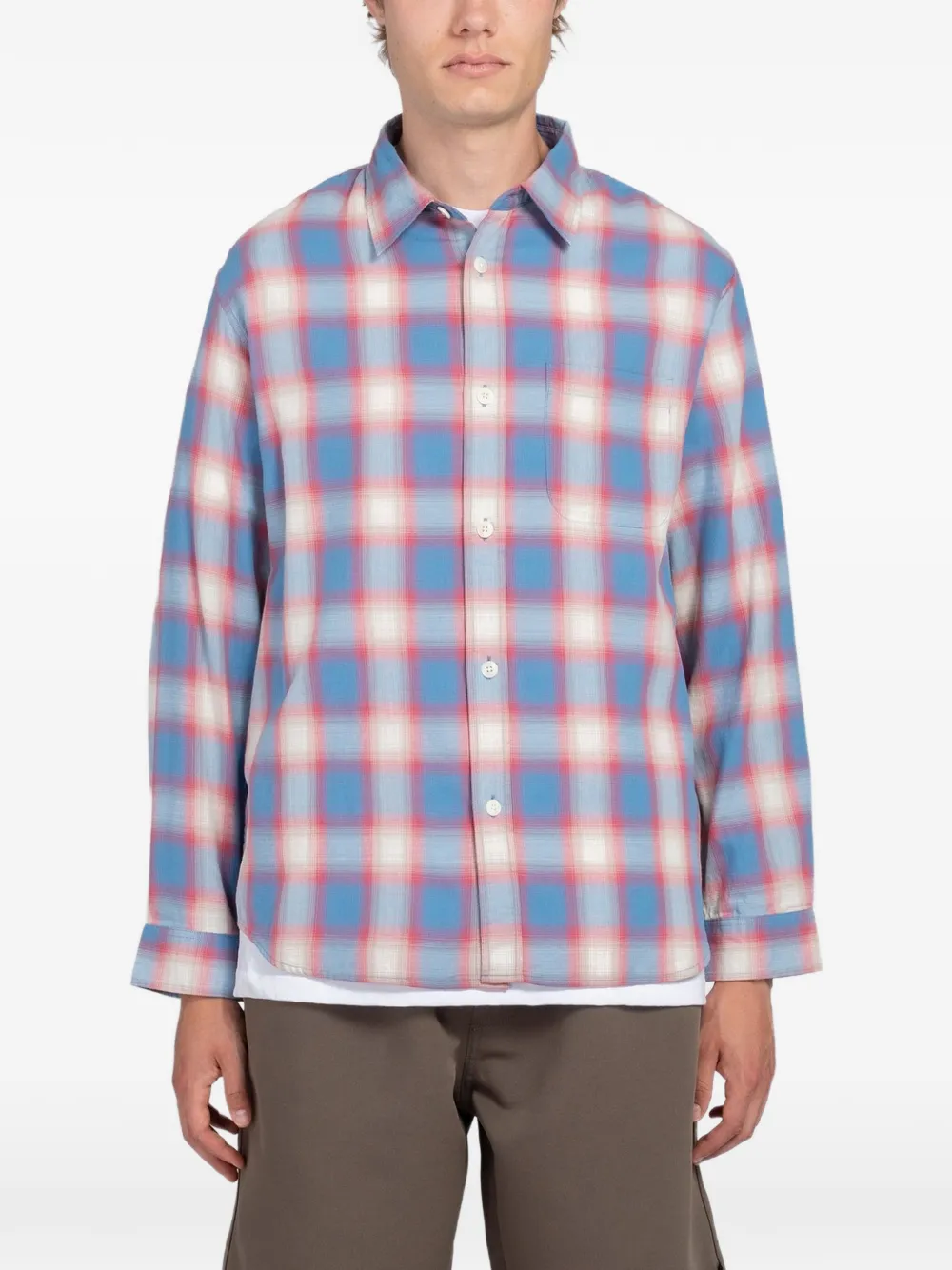 Stüssy Beach plaid shirt - Blu
