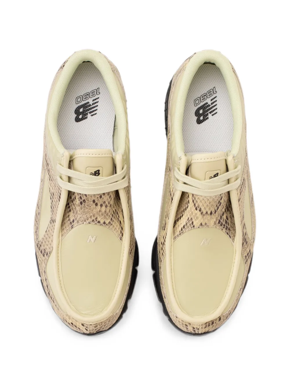 New Balance 1890A sneakers met slangen-effect en vlakken Groen