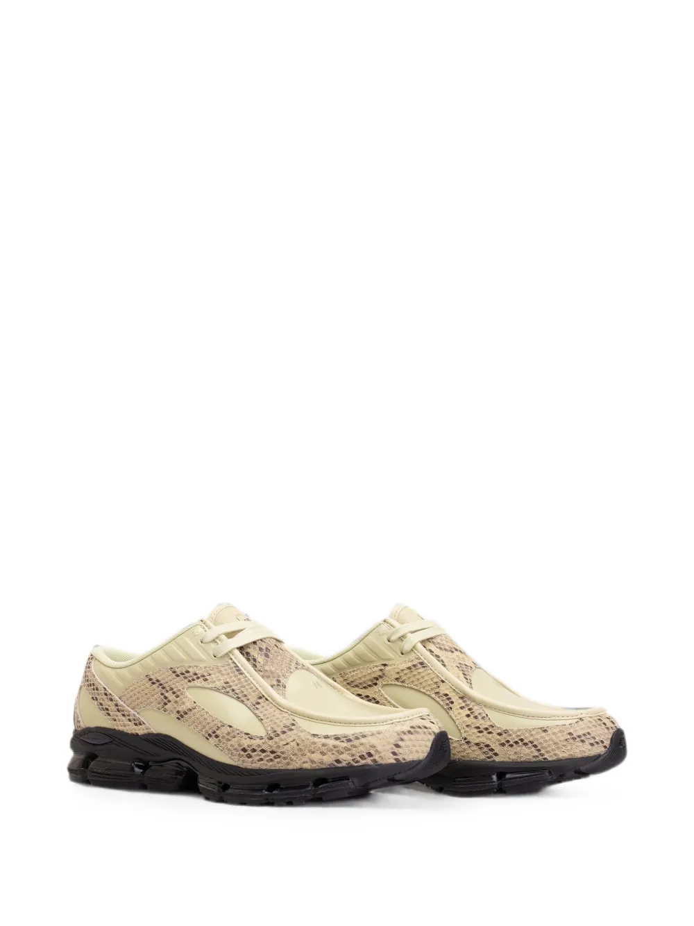 New Balance 1890A sneakers met slangen-effect en vlakken Groen