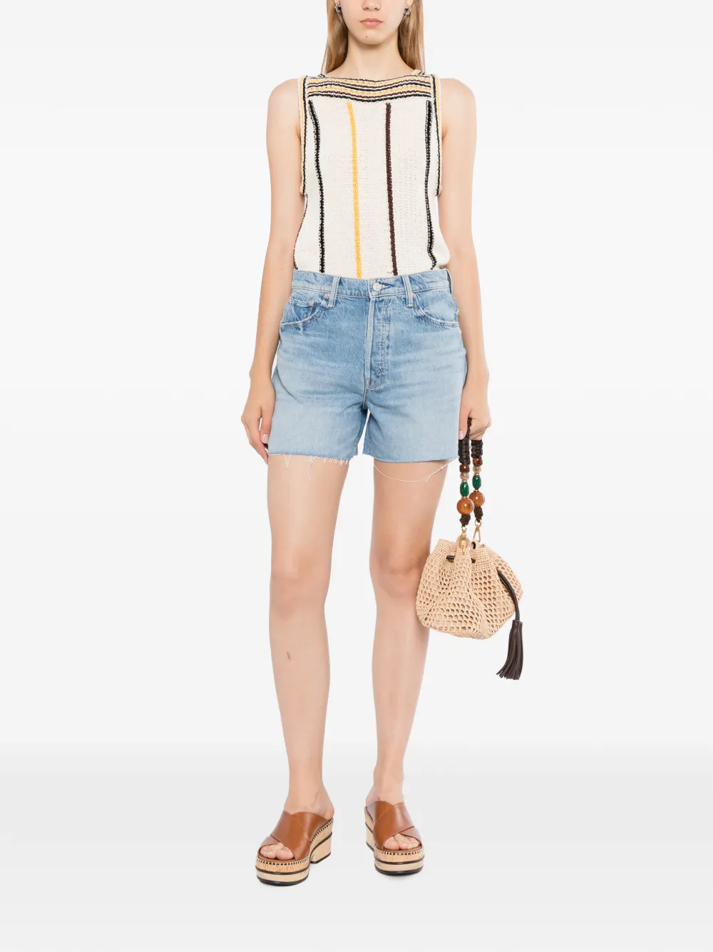 MOTHER Denim shorts Beige