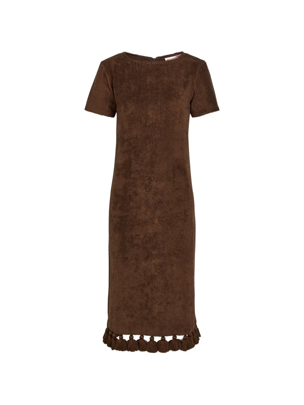 Cap d'Antibes Manche tassel-trim midi dress - Braun