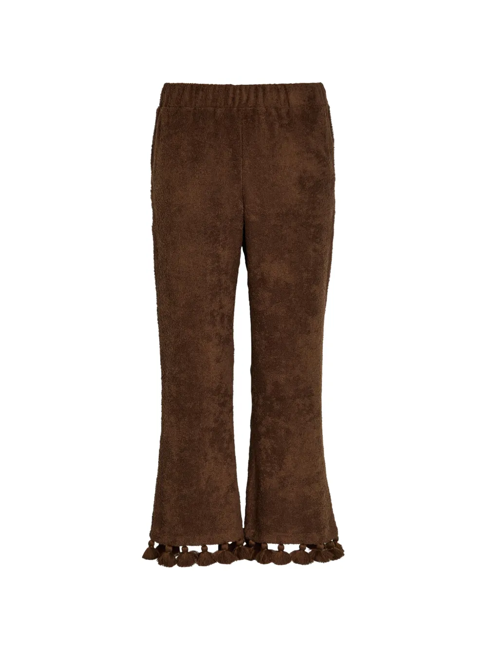 Cap d'Antibes Morgane tassel-trim trousers - Braun