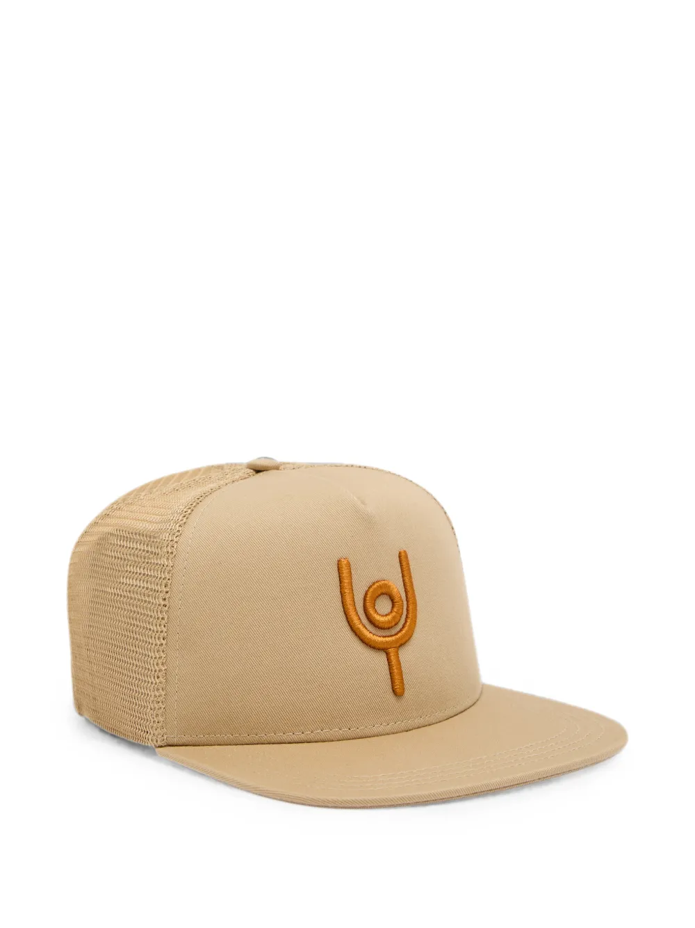 NOW YOU LIVE Trucker embroidered-logo cap - Nude