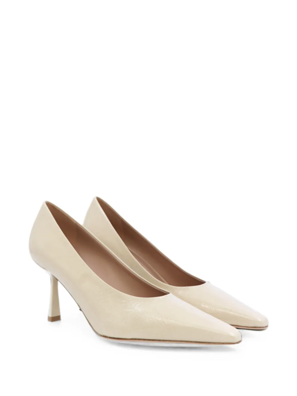 Notabene Emmy 70 lakleren pumps met vierkante neus Beige