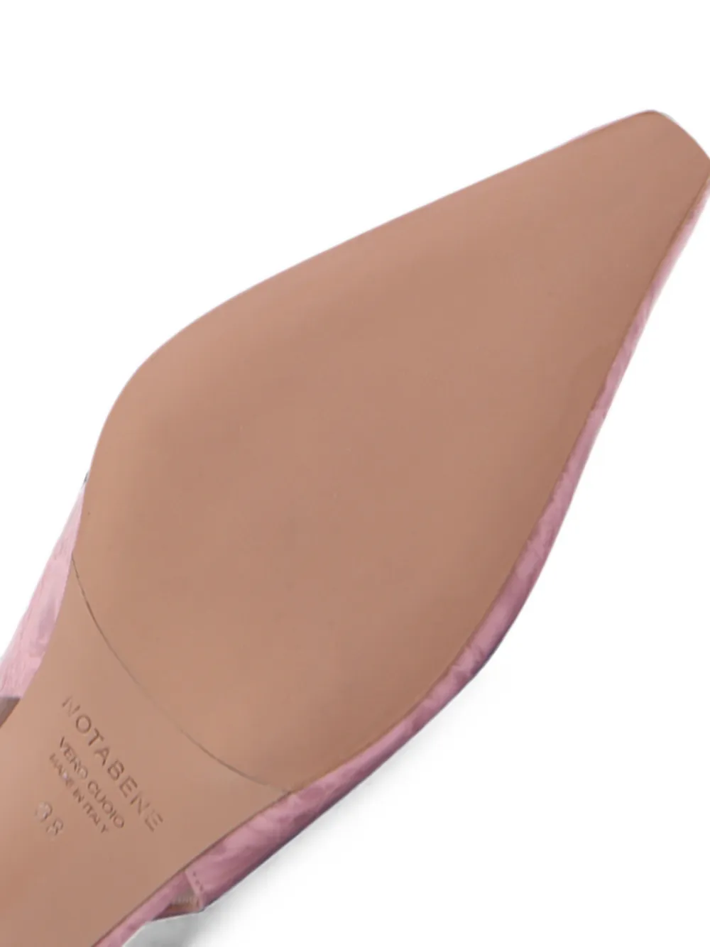 Notabene Emmely 70 crocodile-effect square-toe pumps Roze