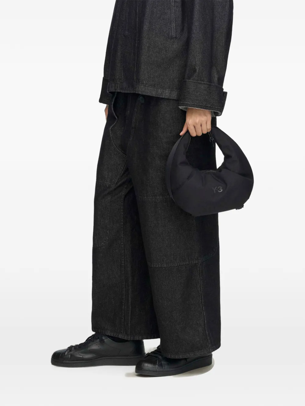 Y-3 Shopper met logoprint Zwart