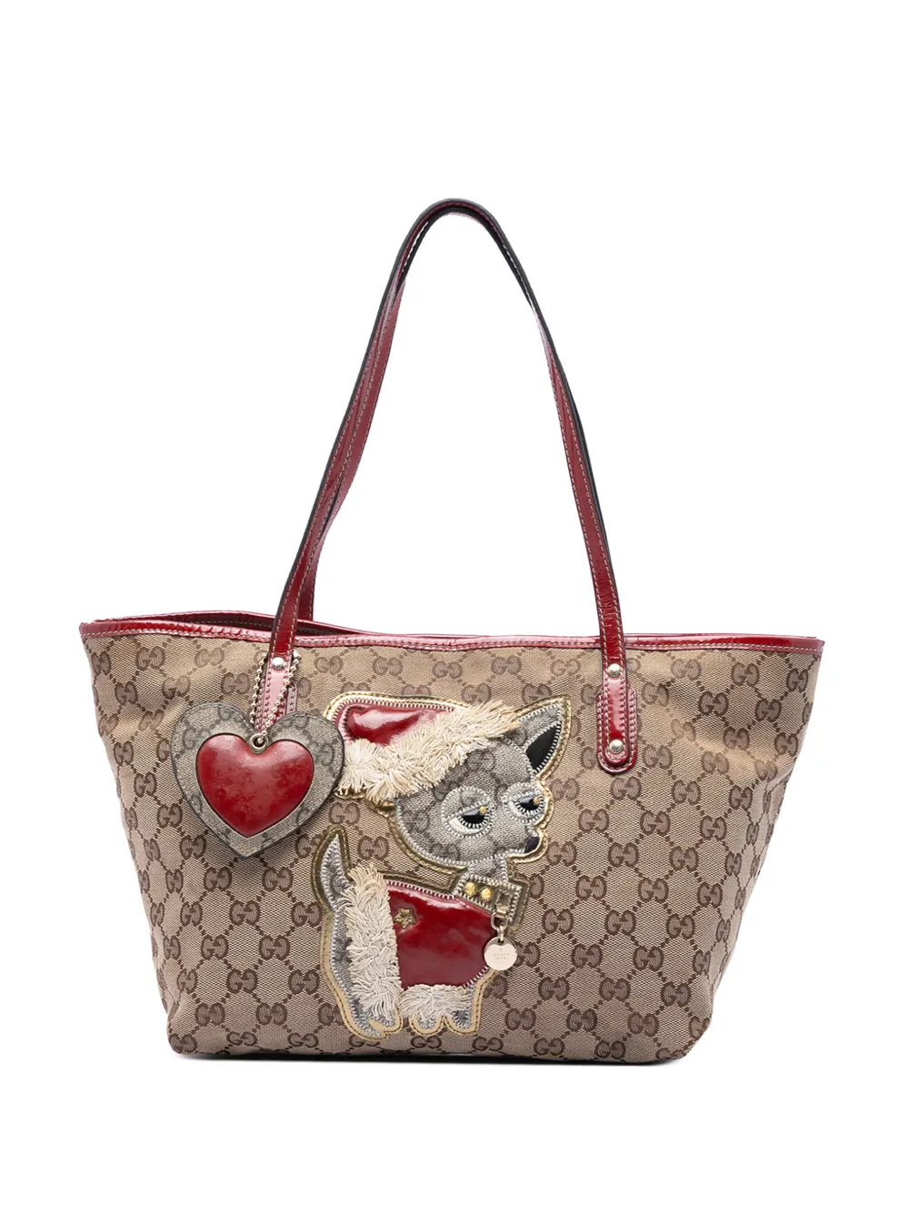 Gucci Pre-Owned Borsa tote Brando Guccioli Holiday Chihuahua GG piccola 2016-2026 - Toni neutri