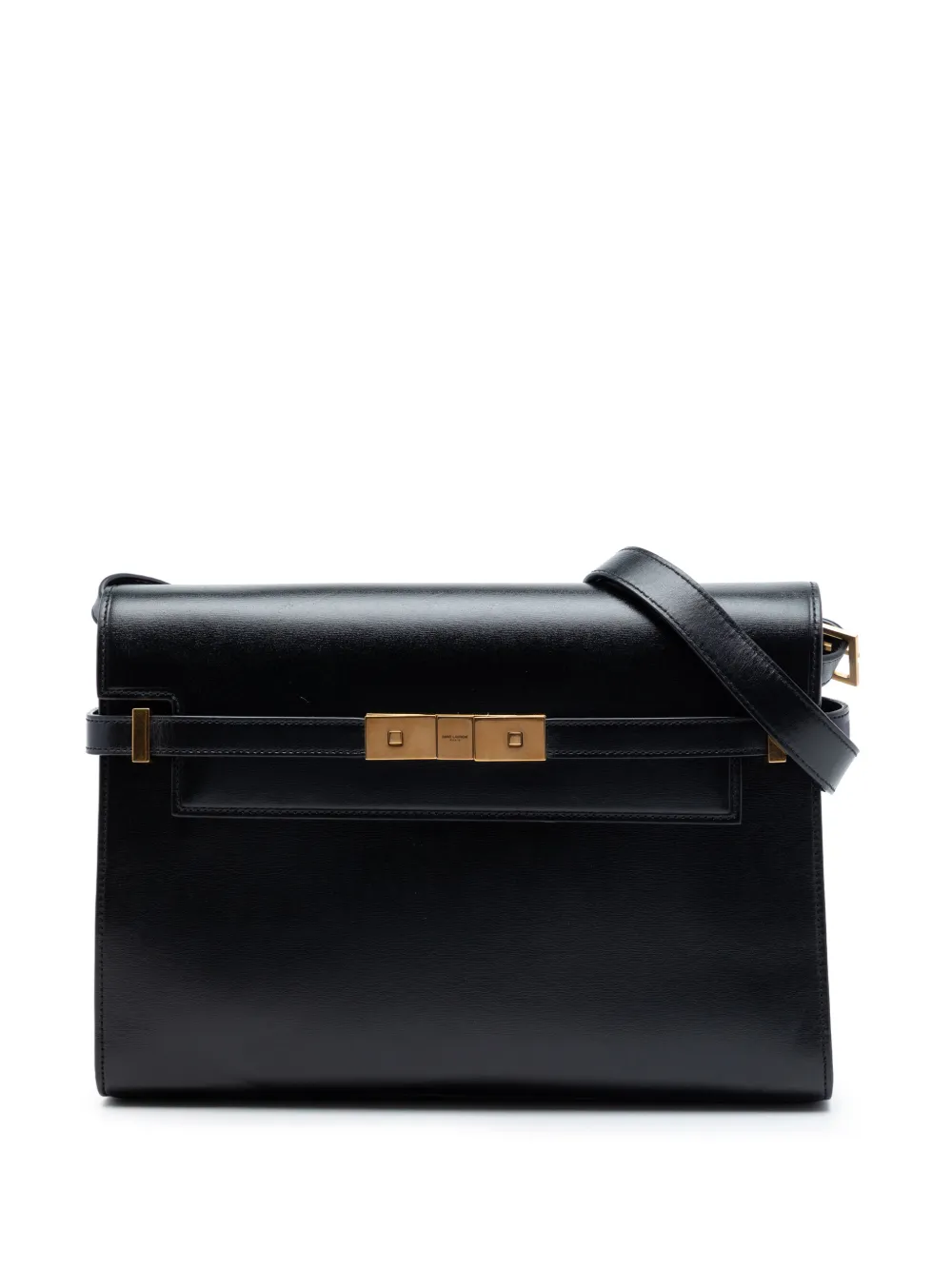 Saint Laurent Pre-Owned Borsa a spalla Manhattan media 2019 - Nero
