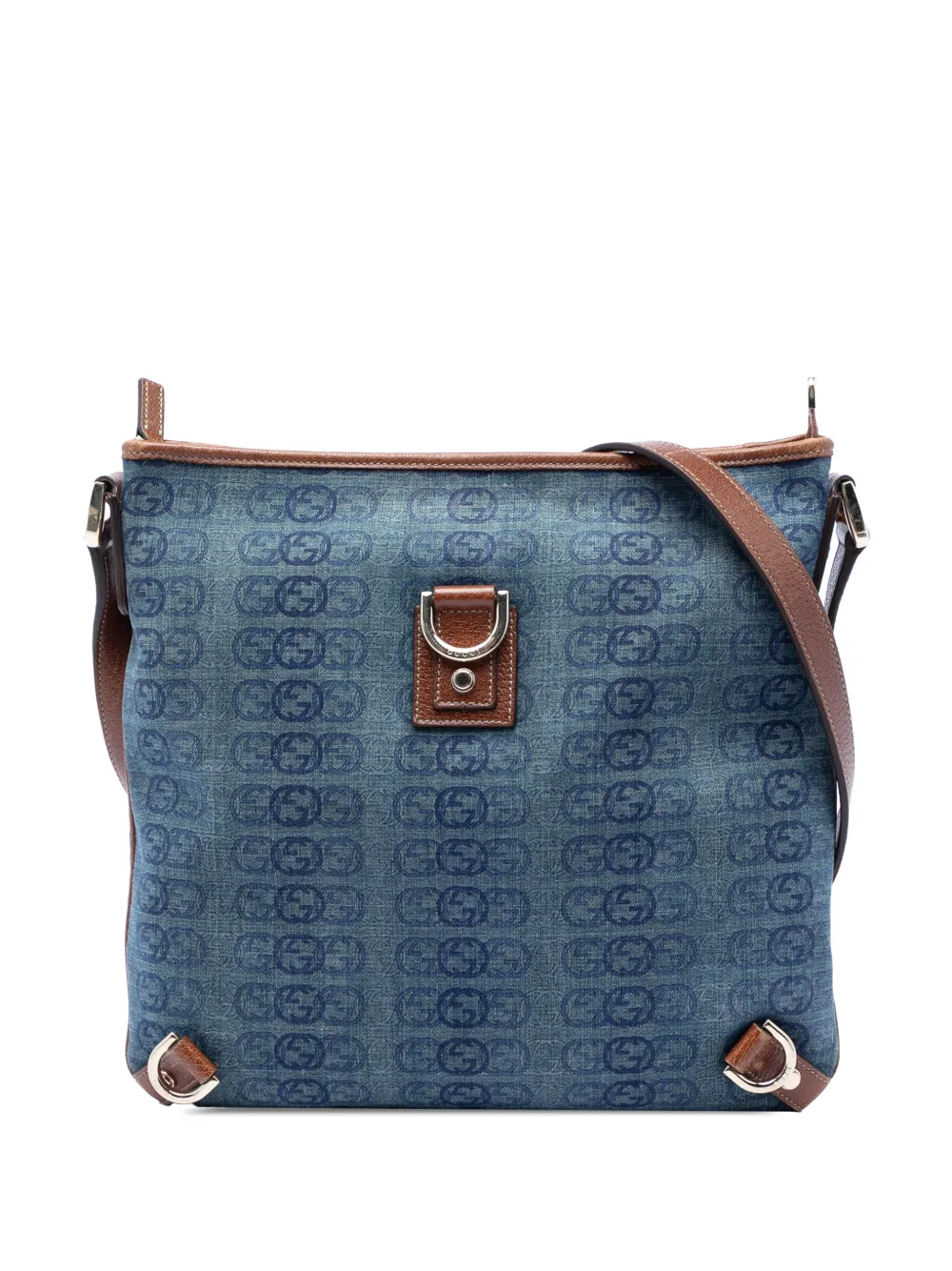 Gucci Pre-Owned Borsa a tracolla GG Abbey in denim con anello a D 2000-2015 - Blu