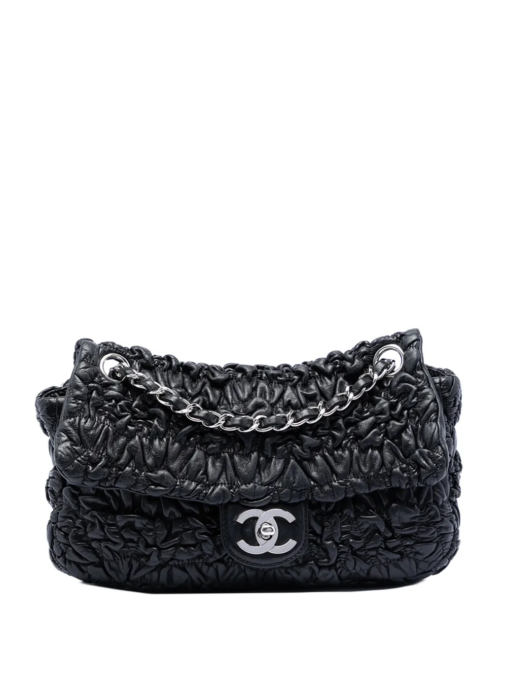CHANEL Pre-Owned Borsa a spalla media in astrakan 2006-2008 - Nero