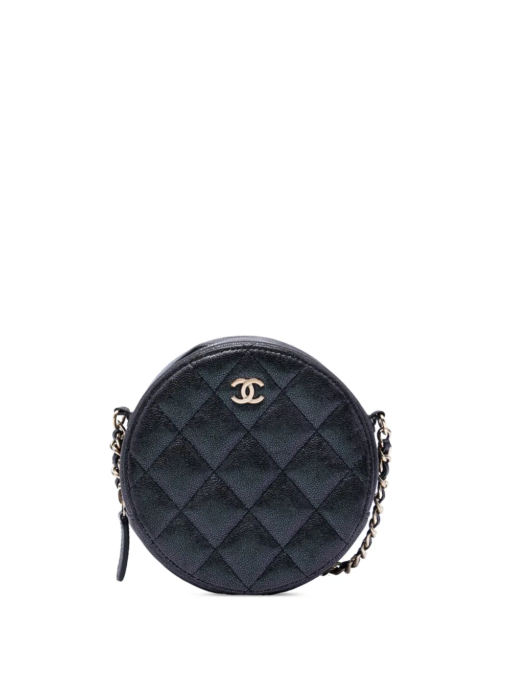 CHANEL Pre-Owned Borsa a tracolla CC in pelle Caviar matelassé 2019 - Nero
