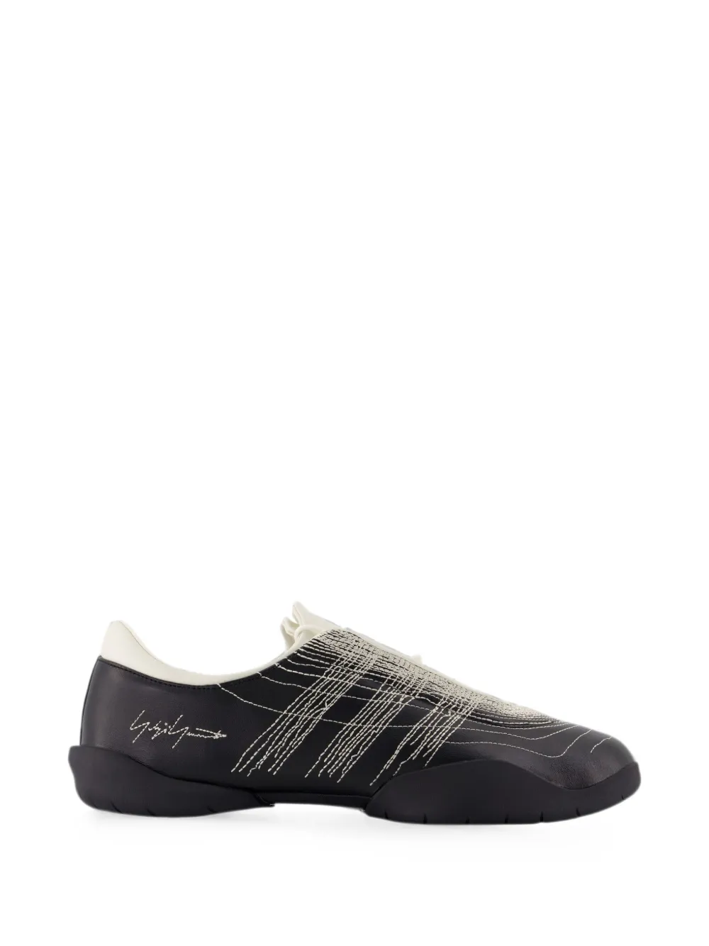 Y-3 Regu embroidered low-top sneakers Zwart