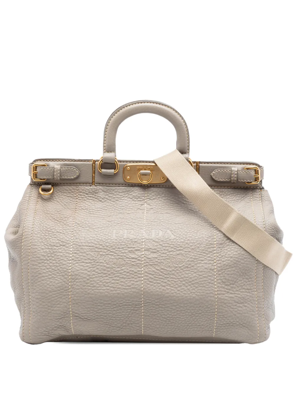 Prada Pre-Owned Borsa a tracolla con logo 2010-2026 - Grigio