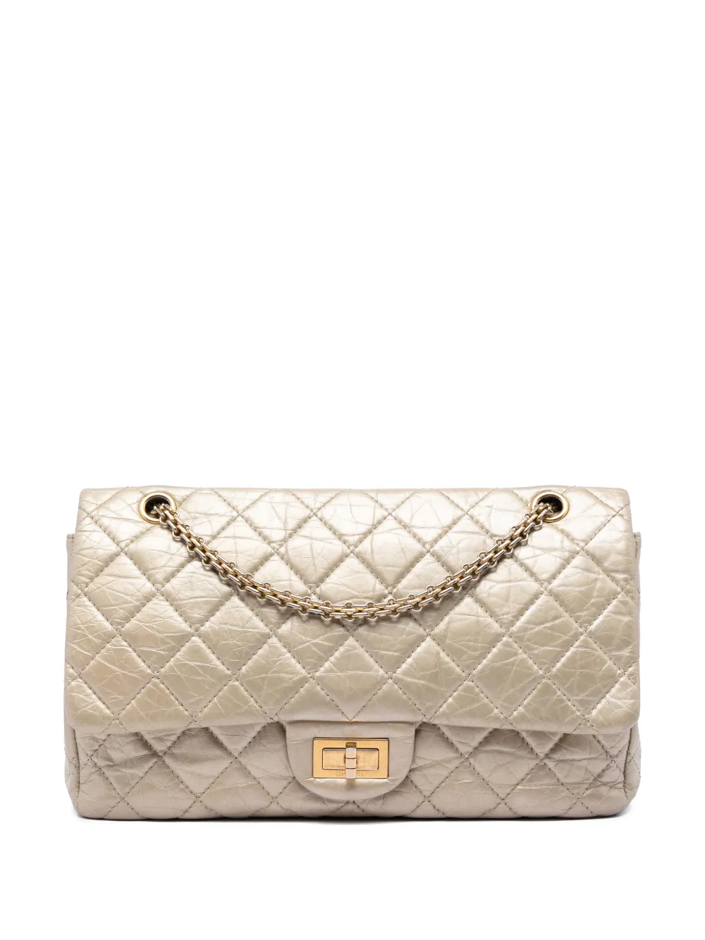 CHANEL Pre-Owned Borsa a spalla Reissue 2.55 Double Flap 226 in pelle di vitello 2011 - Oro