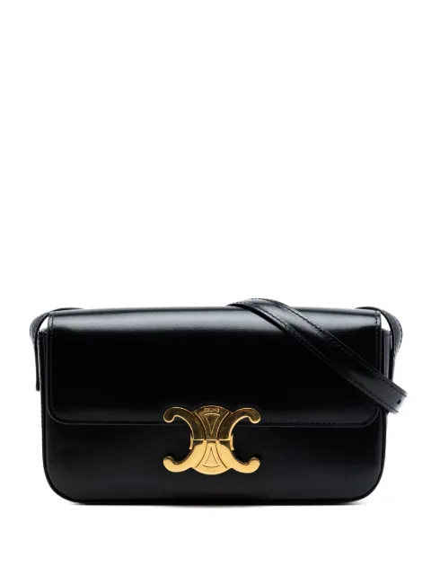 Celine Pre-Owned 2021 Shiny Calfskin Triomphe Claude shoulder bag