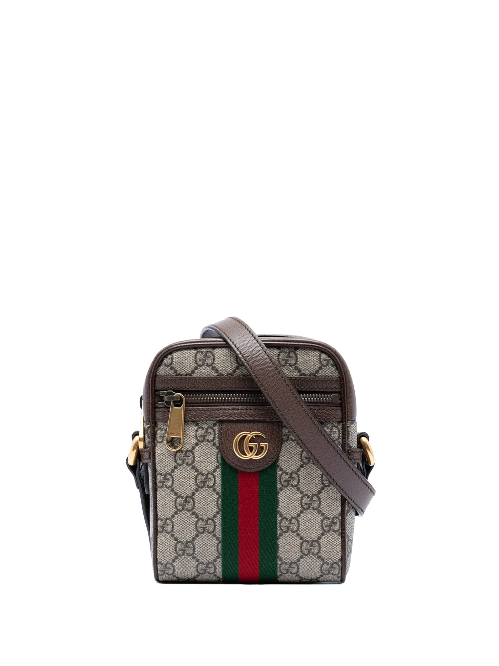 Gucci Pre-Owned 2016-2026 Mini GG Supreme Web Ophidia crossbody bag - Neutrals