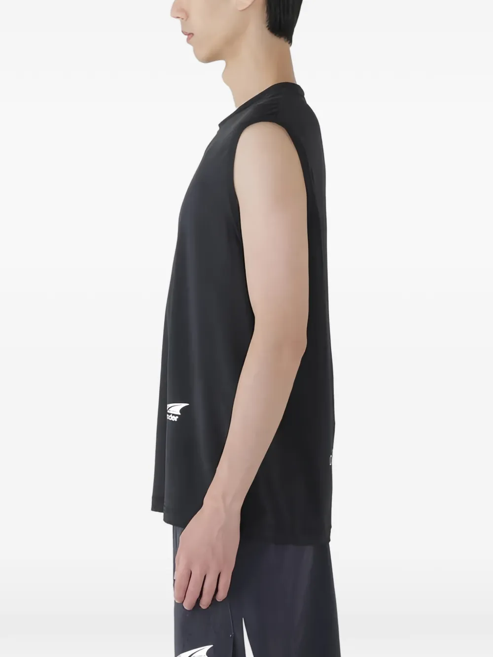 and Wander Mouwloos T-shirt met logoprint Zwart