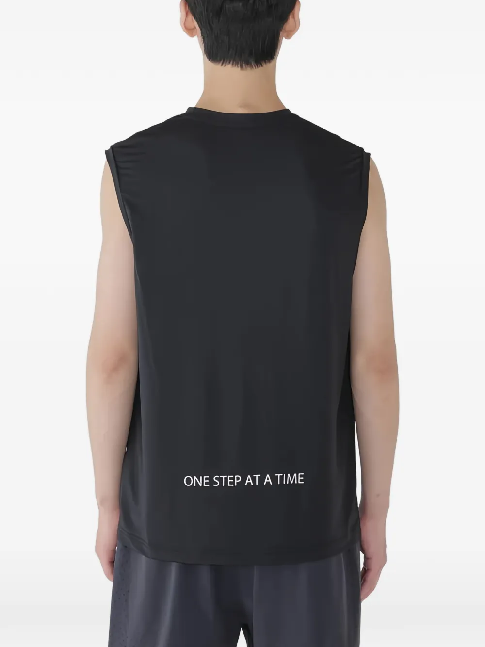 and Wander Mouwloos T-shirt met logoprint Zwart