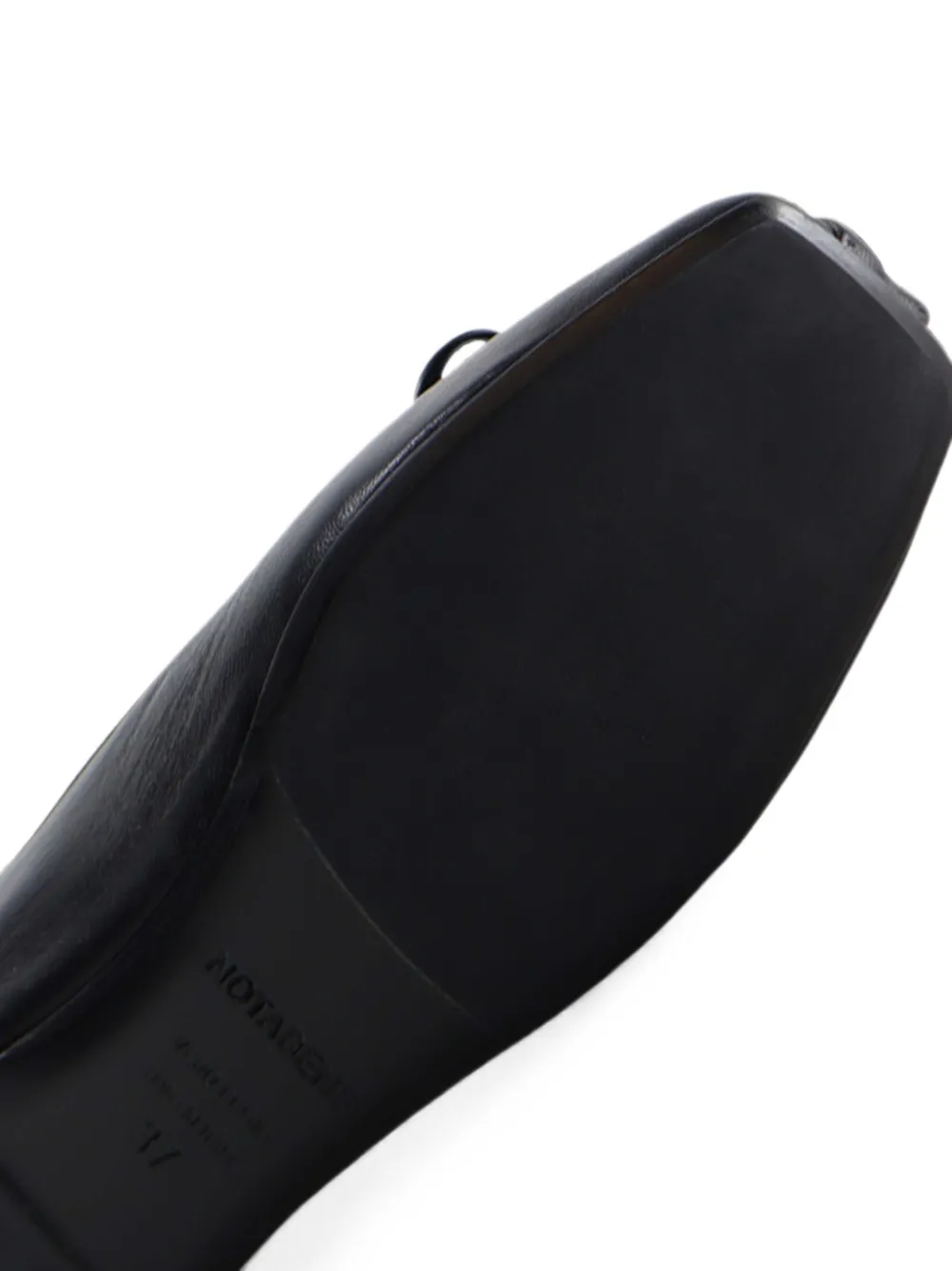 Notabene Serena bow-detail square-toe ballet flats Zwart