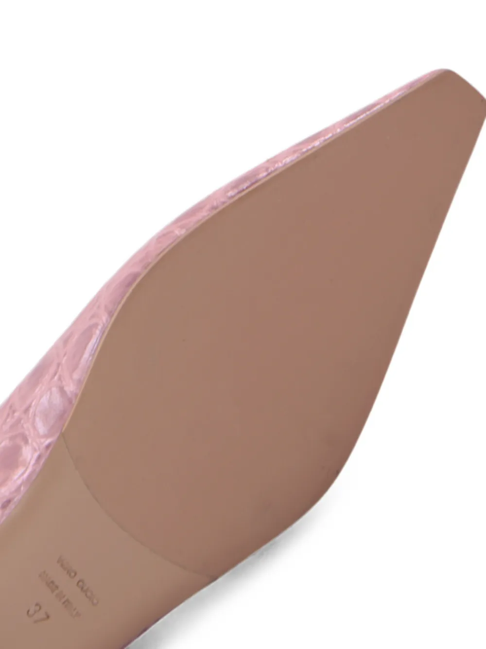 Notabene Gisla crocodile-effect ballet flats Roze