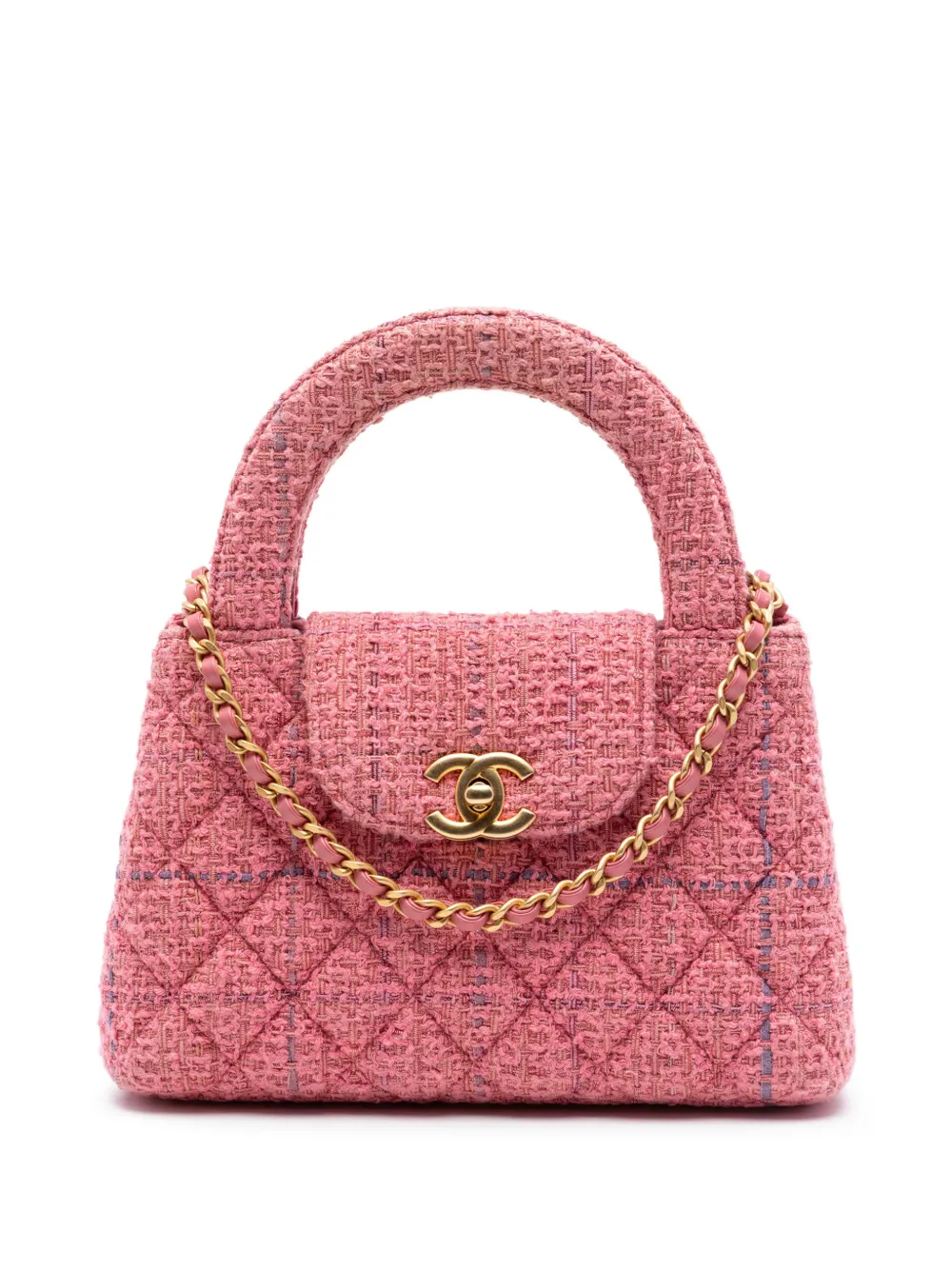 CHANEL Pre-Owned Borsa shopper Kelly nano in pelle di agnello trapuntata 2021-2026 - Rosa