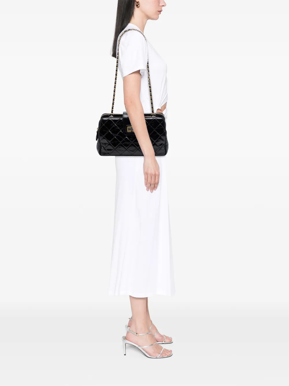 CHANEL Pre-Owned 2011 Quilted Glazed Calfskin Reissue Mademoiselle