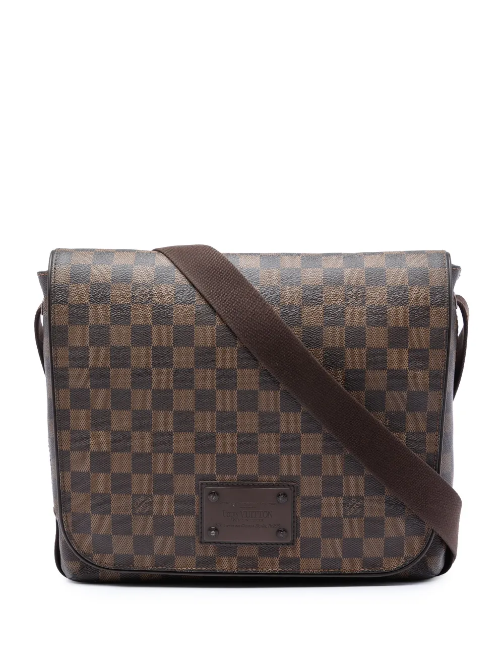 Louis Vuitton Pre-Owned 2009 Damier Ebene Brooklyn MM Umhängetasche - Braun